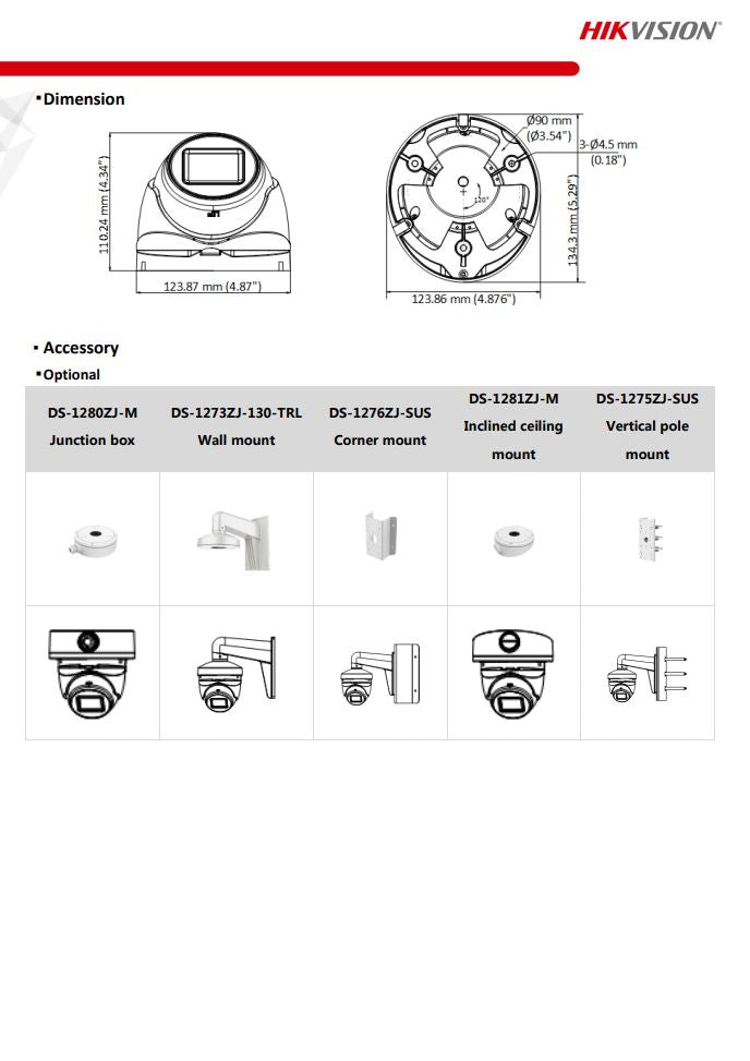 HIKVISION DS-2CE79H0T-IT3ZF(C) 5MP Motorized Varifocal Turret Camera