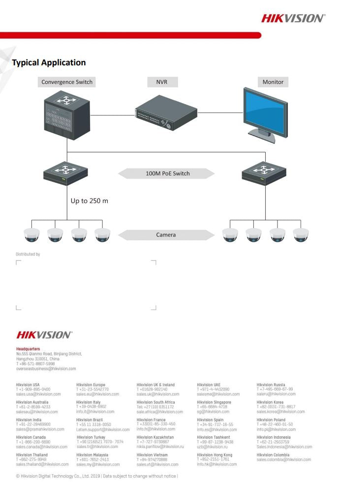 HIKVISION DS-3E0318P-E/M(B) 16 Port Fast Ethernet Unmanaged PoE Switch