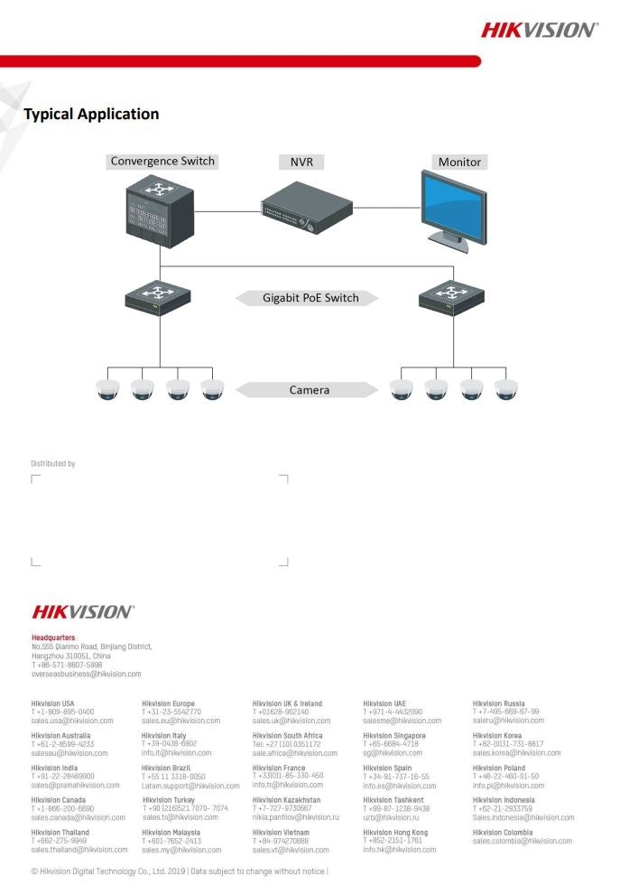 HIKVISION DS-3E0518P-E 16 Port Gigabit Unmanaged PoE Switch