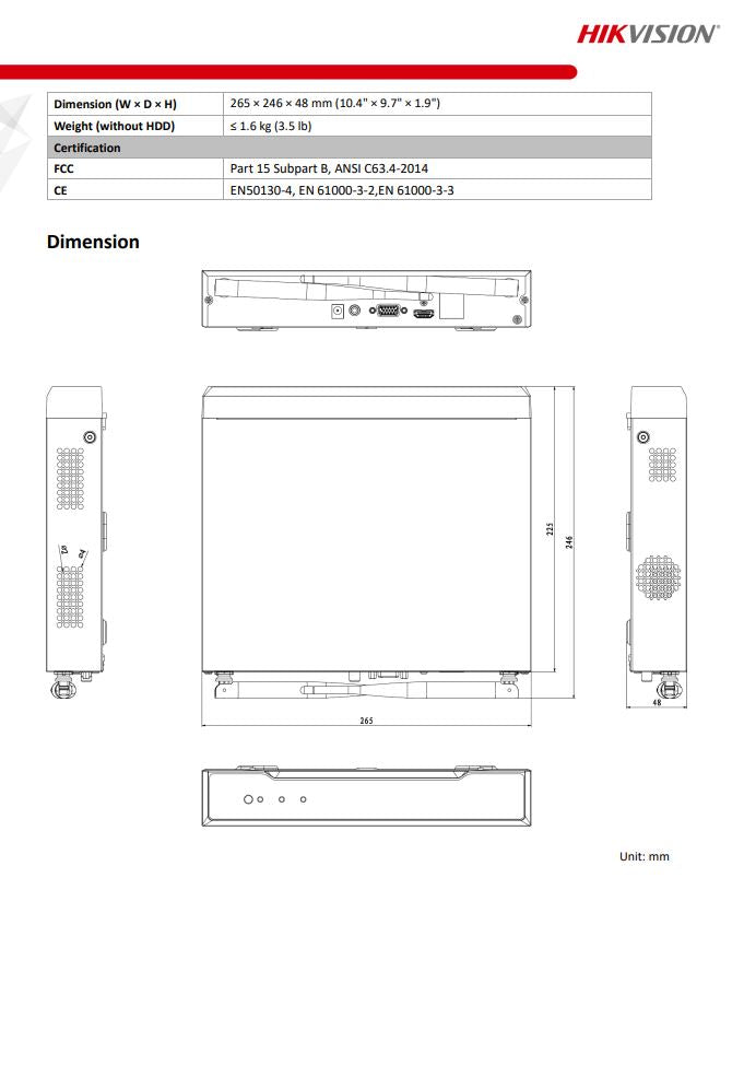 HIKVISION DS-7104NI-K1/W/M(C) 4-ch Mini 1U Wi-Fi NVR