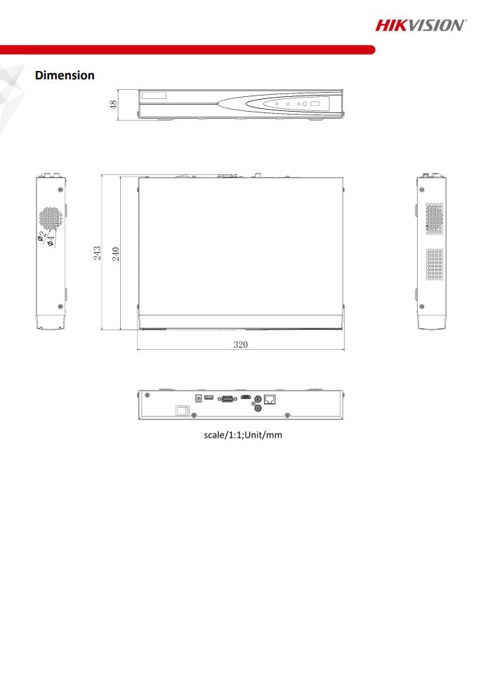 HIKVISION DS-7608NI-K1(C) 8-ch 1U 4K NVR