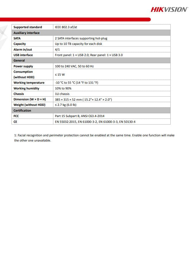 HIKVISION DS-7608NXI-I2/8P/S(C) 8-ch 1U 8 PoE AcuSense 4K NVR