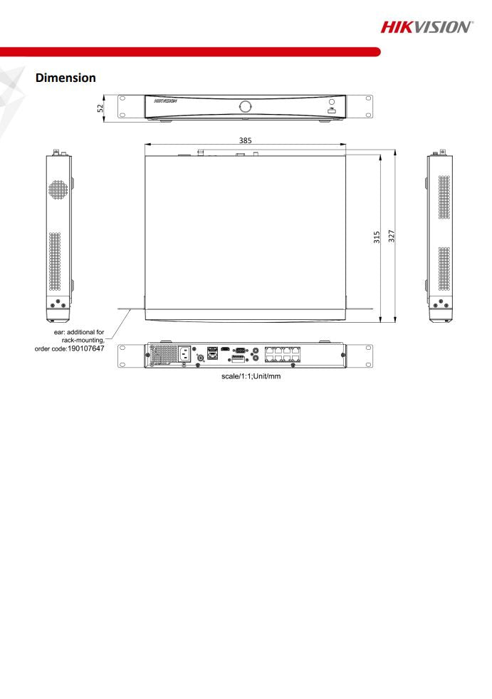 HIKVISION DS-7608NXI-I2/8P/S(C) 8-ch 1U 8 PoE AcuSense 4K NVR