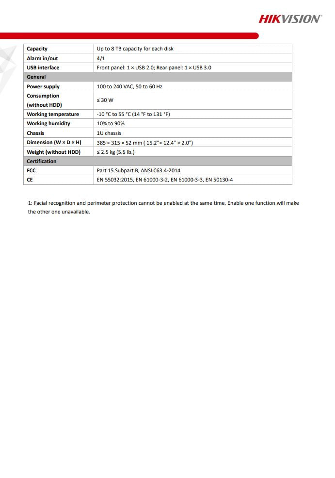 HIKVISION DS-7608NXI-K2/8P/S(C) 8-ch 1U 8 PoE AcuSense 4K NVR