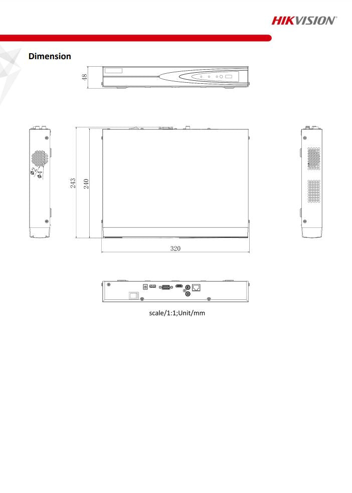 HIKVISION DS-7616NI-K1(C) 16-ch 1U 4K NVR