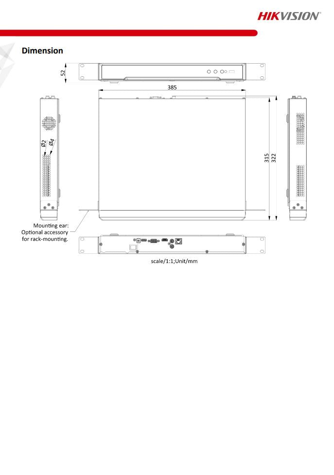 HIKVISION DS-7616NI-Q2(C) 16-ch 1U 4K NVR