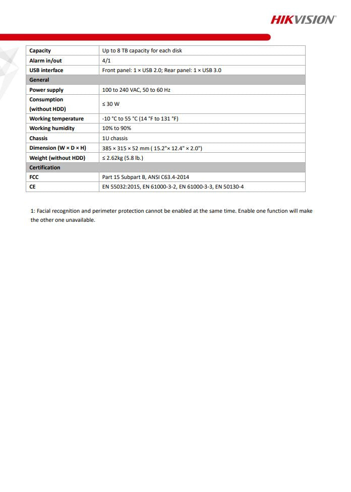 HIKVISION DS-7616NXI-K2/16P/S(C) 16-ch 1U 16 PoE AcuSense 4K NVR