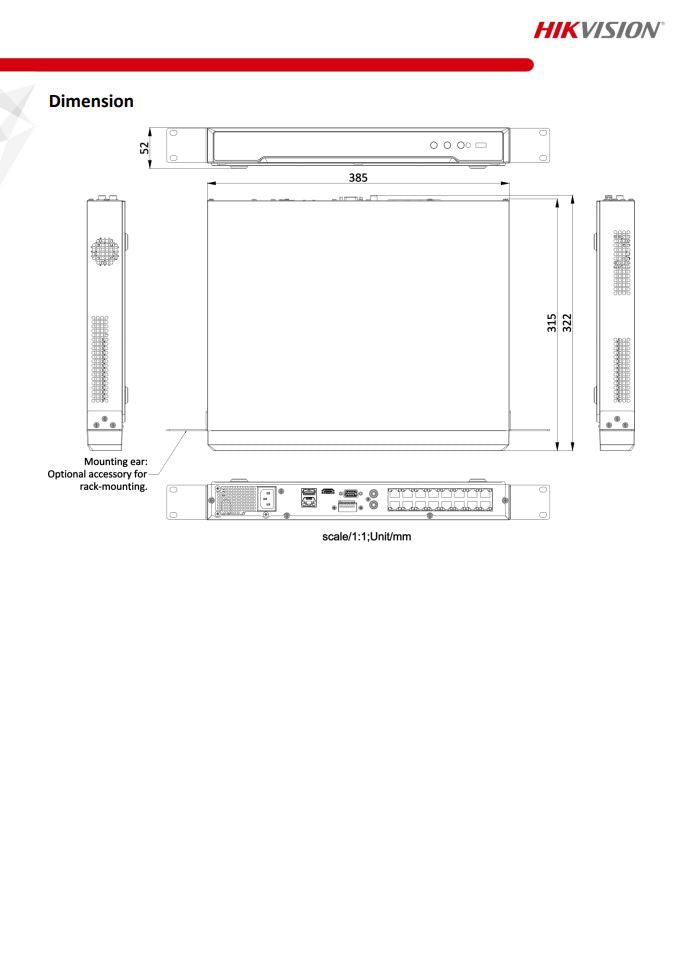 HIKVISION DS-7616NXI-K2/16P/S(C) 16-ch 1U 16 PoE AcuSense 4K NVR