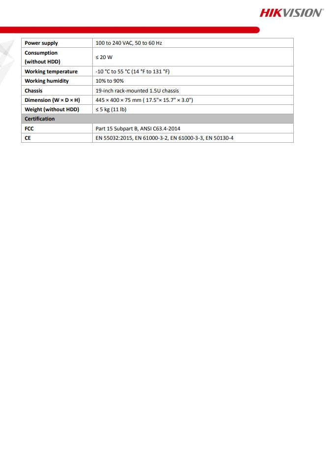 HIKVISION DS-7716NI-I4(B) 16-ch 1.5U 4K NVR