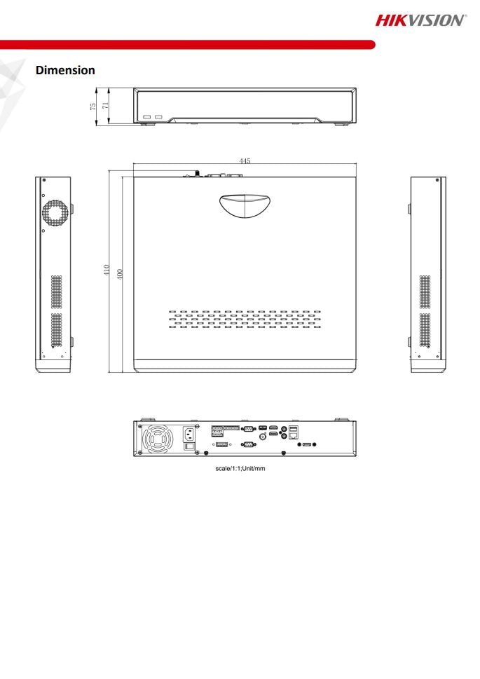 HIKVISION DS-7716NI-I4(B) 16-ch 1.5U 4K NVR