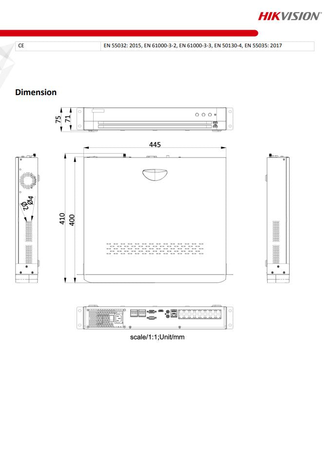 HIKVISION DS-7716NI-Q4/16P 16-ch 1.5U 16 PoE 4K NVR