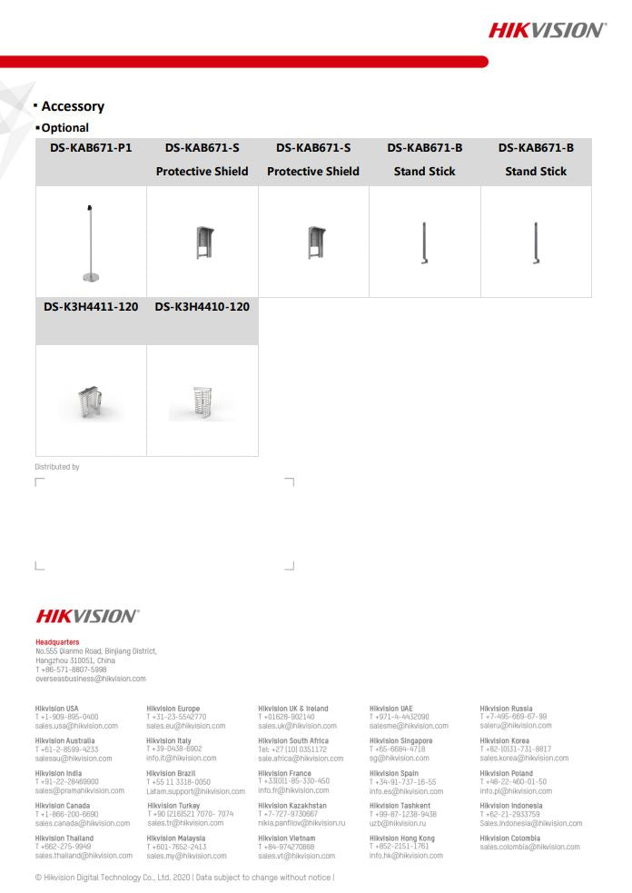 HIKVISION DS-K1T671MF Face Recognition Access Control Terminal