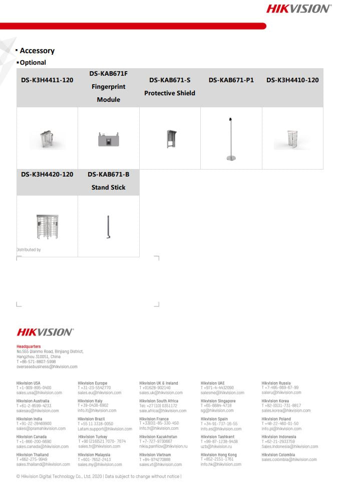 HIKVISION DS-K1T671M Face Recognition Access Control Terminal