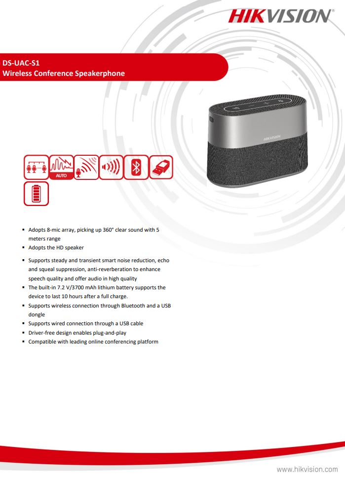 HIKVISION DS-UAC-S1 Wireless Conference Speakerphone