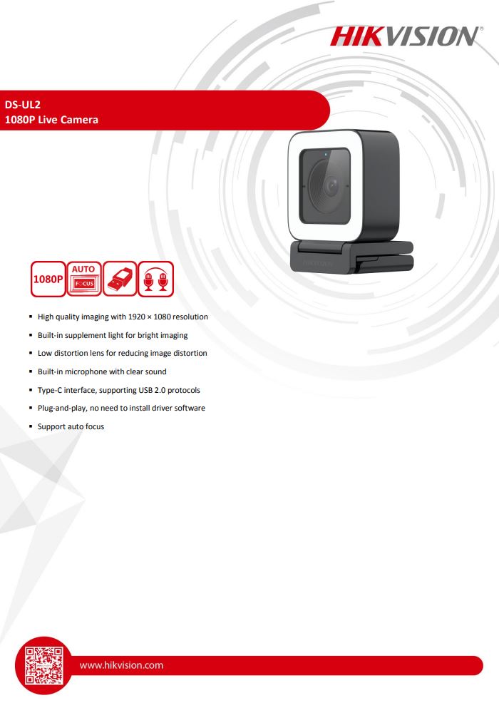 HIKVISION DS-UL2 2MP Live Web Camera