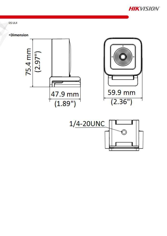 HIKVISION DS-UL4 2K Live Web Camera