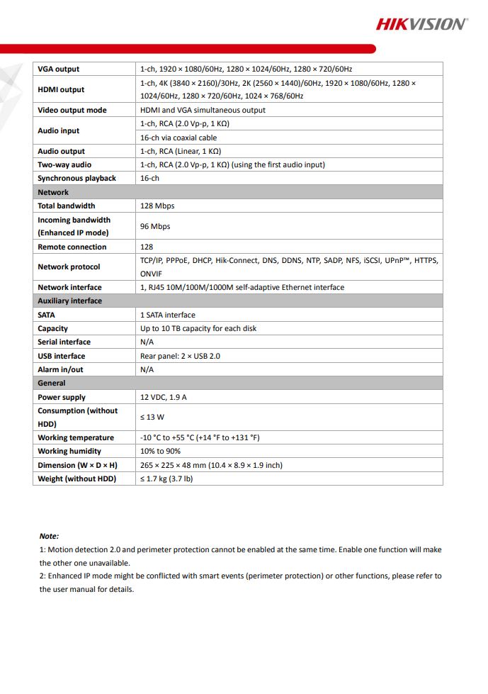 HIKVISION iDS-7216HQHI-M1/E(C) 16-ch 1080P 1U H.265 AcuSense DVR