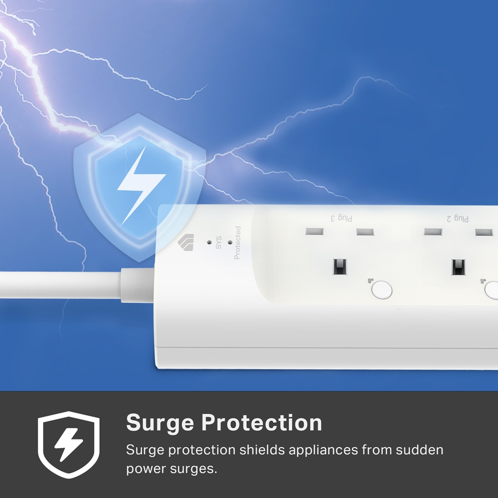 Smart Plug KP303 Kasa Smart Wi-Fi Power Strip, 3-Outlets