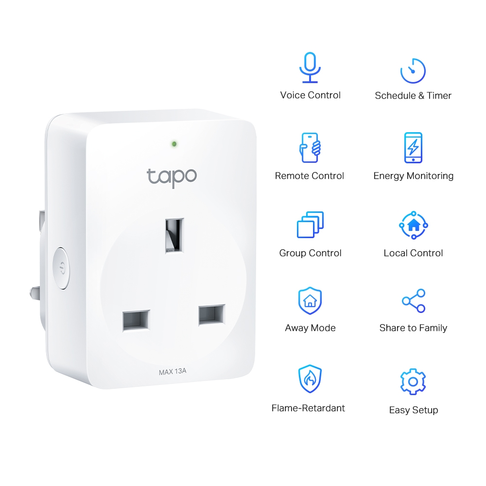 Smart Plug Tapo P110 Mini Smart Wi-Fi Socket, Energy Monitoring