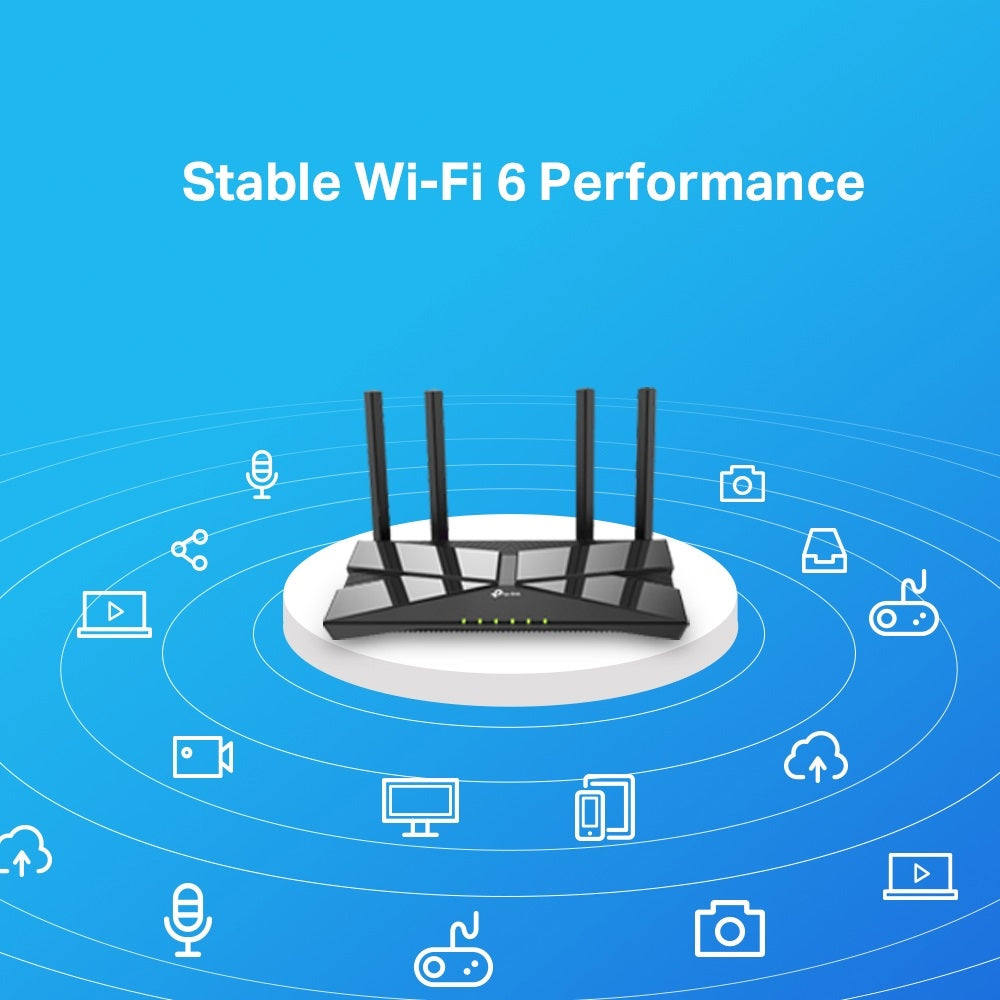 TP-LINK Archer AX10 AX1500 Wi-Fi 6 Router, Broadcom 1.5GHz Tri-Core CPU