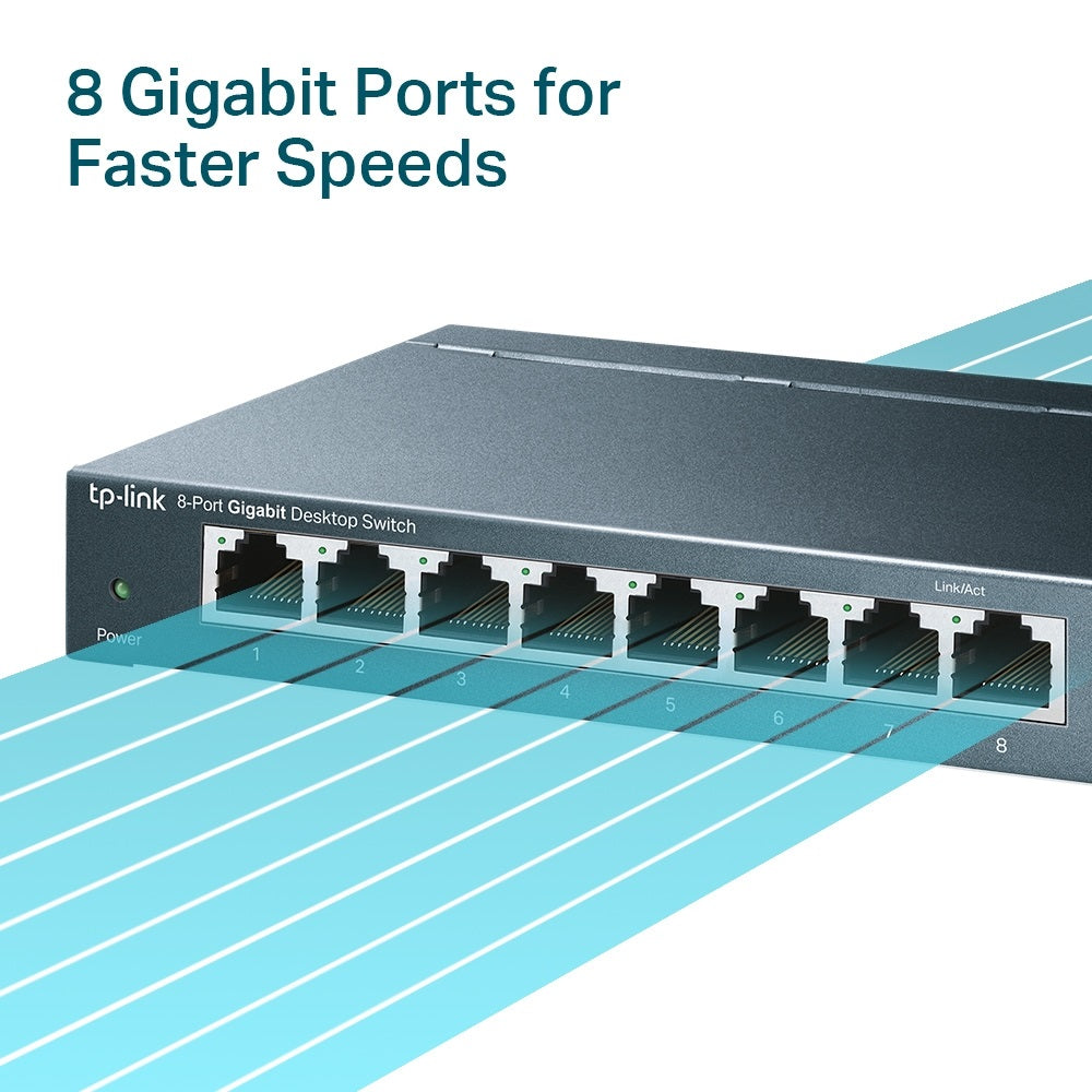 TP-LINK TL-SG108 8-port Desktop Gigabit Switch