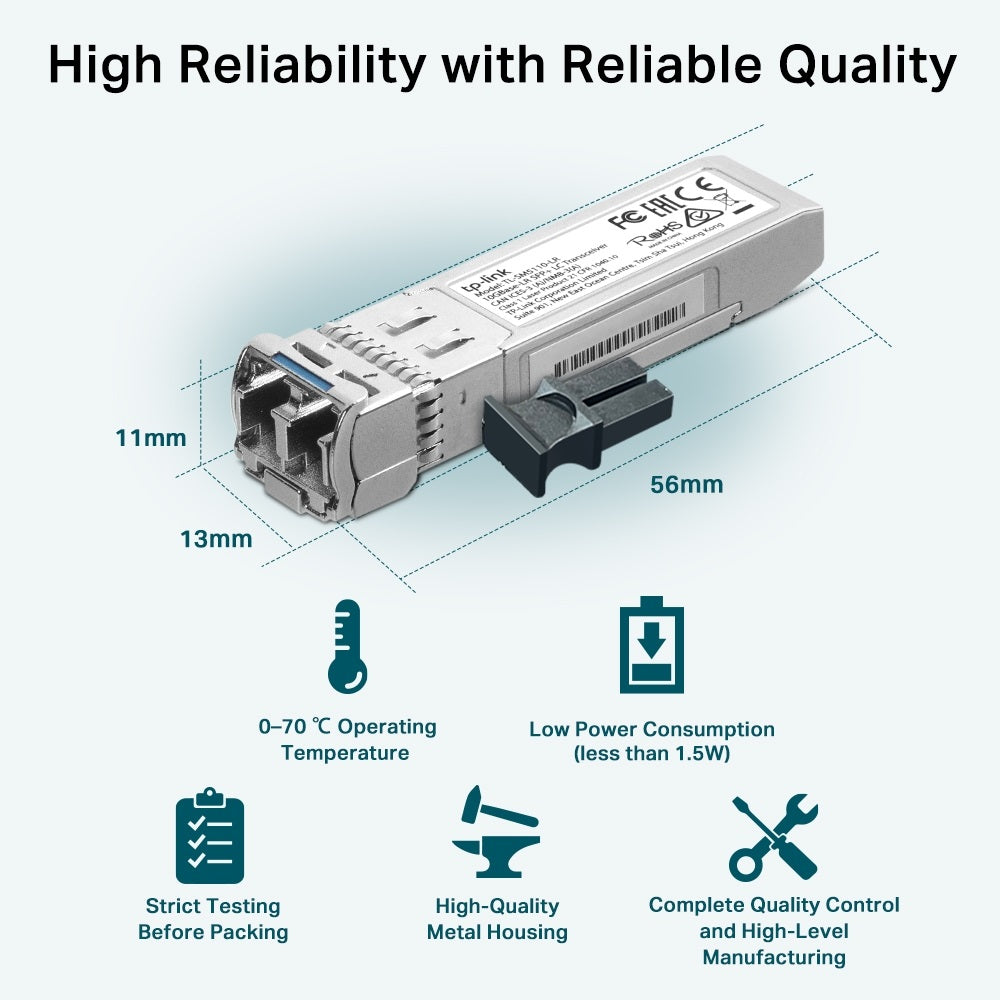 TP-LINK TL-SM5110-LR 10GBase-LR SFP+ LC Transceiver