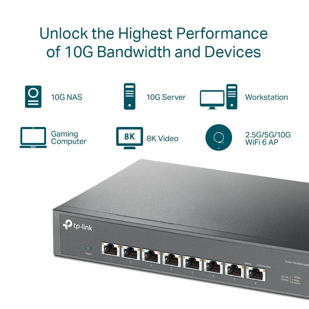 TP-LINK TL-SX1008 8-Port 10G Multi-Gigabit Switch