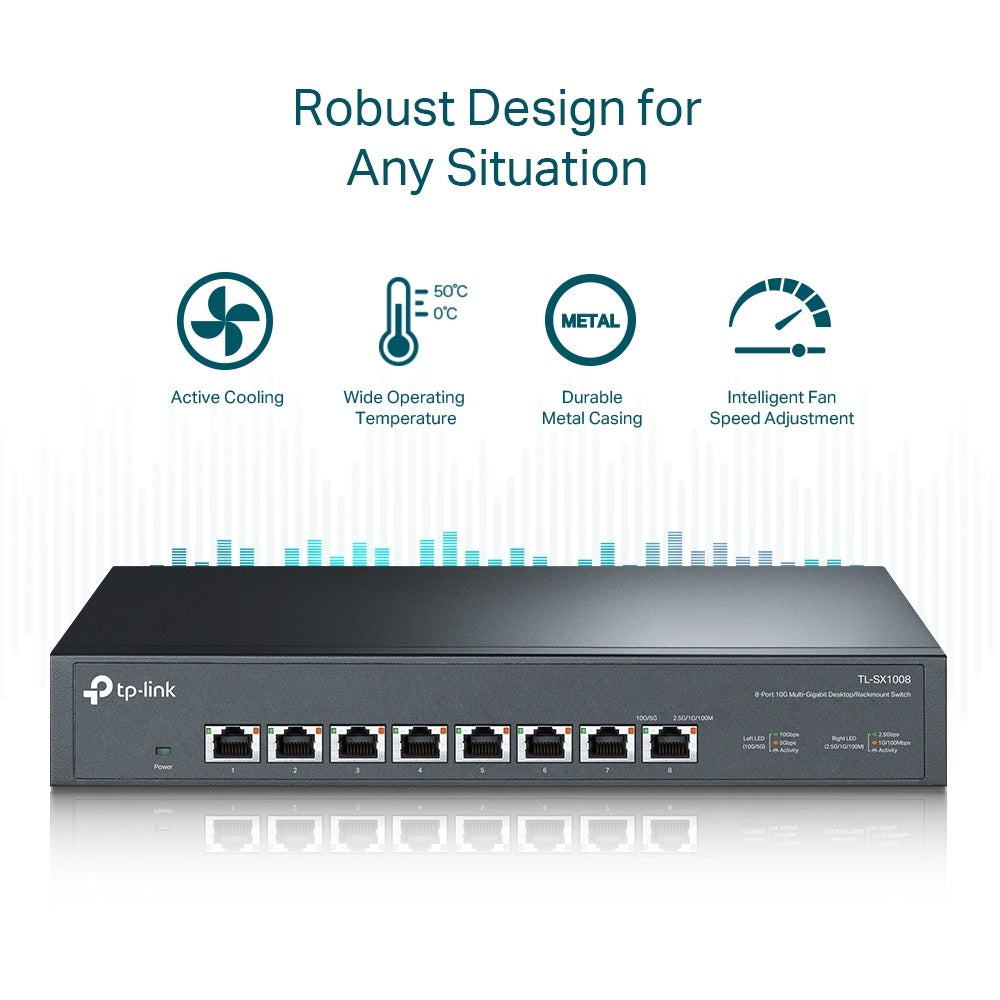 TP-LINK TL-SX1008 8-Port 10G Multi-Gigabit Switch