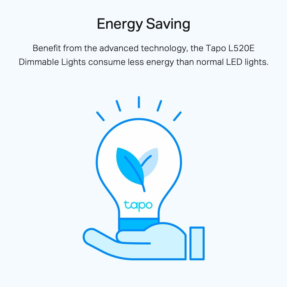 TP-LINK Tapo L520E Smart Wi-Fi Light Bulb, Dimmable