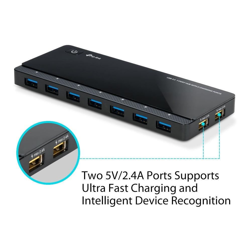 TP-LINK UH720 USB 3.0 7-Port Hub with 2 Charging Ports