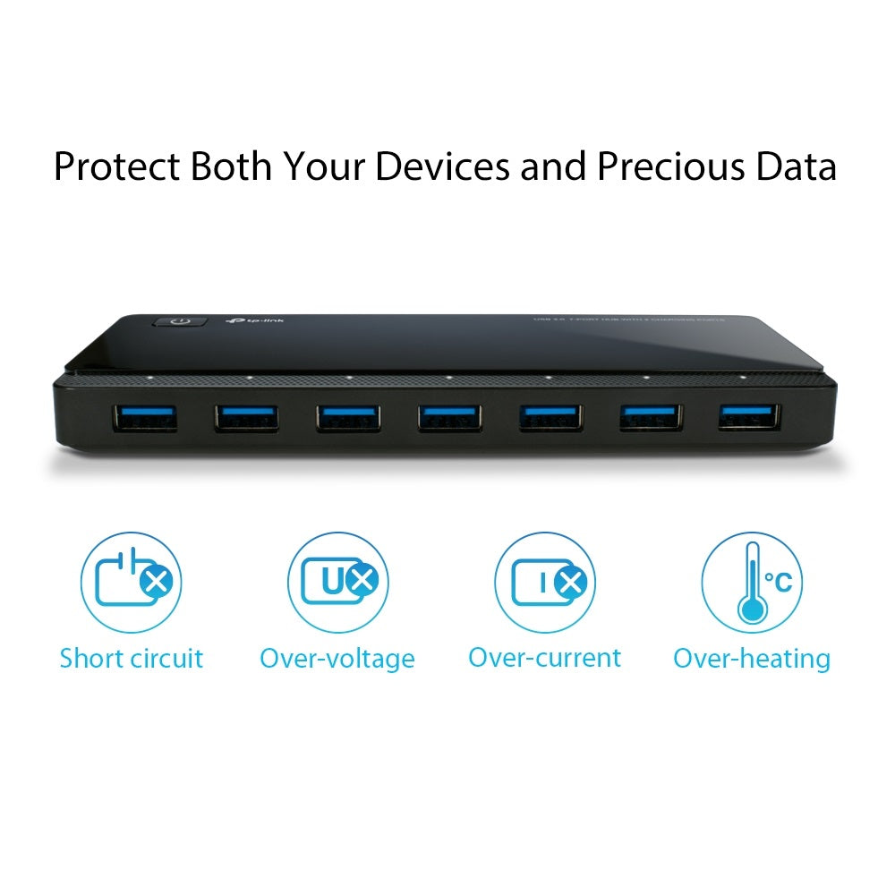 TP-LINK UH720 USB 3.0 7-Port Hub with 2 Charging Ports